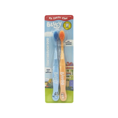 Bluey My Teeth Time Toothbrush Duo - Blue & Orange