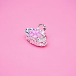 Oval Shape Rhinestone Hair Clip - Lavender