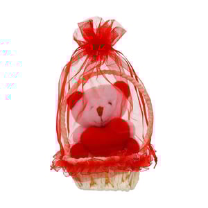 Doll With Rose In Basket Gift Pouch