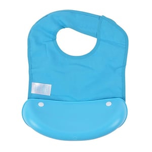Bib With Portable Tray - Blue