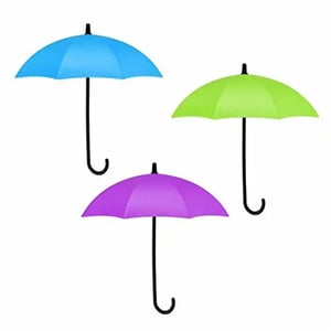 Umbrella key Hanger - Sky Blue Bright Green Purple