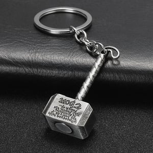 Thor Hammer Marvel Key Ring - Silver