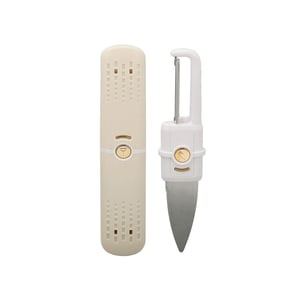 Multi-Purpose Fruit Peeler & Cutting Knife - White