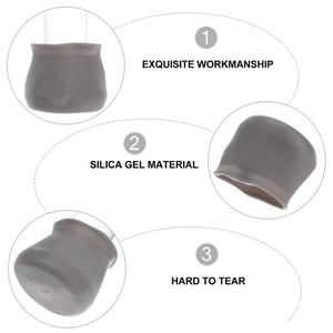 Round Shape Silicone Chair Leg Cover 4pcs - Purple Gray