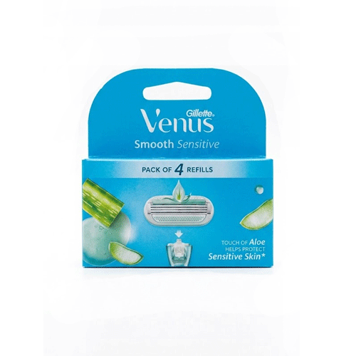 Gillette Venus Smooth Sensitive Women's Razor Blade Refills 4 Blades  •