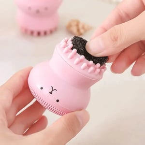 Kiss Lovely Octopus Shape Silicon Face Cleansing Scrubber - Violet