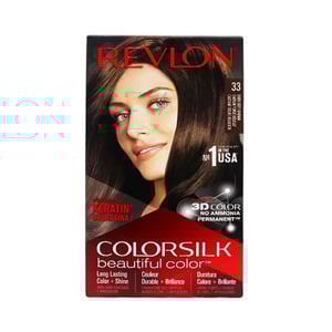 Revlon ColorSilk Beautiful 3D Hair Color - 33 Dark Soft Brown  •