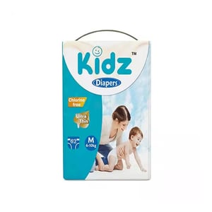 Kidz Diapers (Belt System) Size - M (5-10kg) 62pcs•