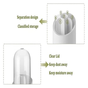 360 Rotary Cosmetic Brush Storage Bucket - Blue