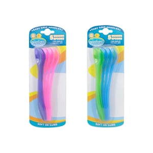 Griptight 5 Weaning Spoons - Pink 4m+