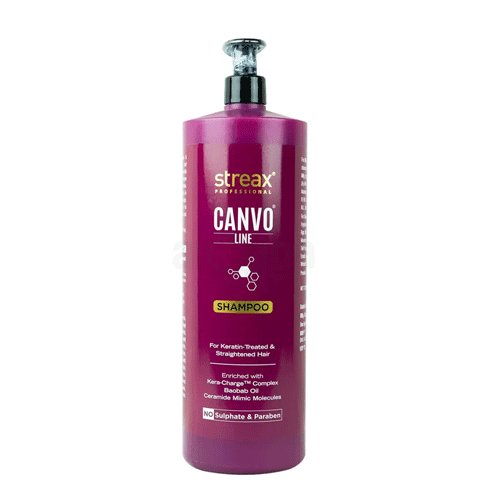 Streax Canvo Line Shampoo For Keratin Treated & Straightened hair 1.5L   •