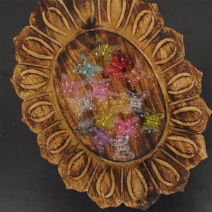 Multicolor Mini Butterfly Semi-Transparent Hair Clip 3pcs Set - Light Wings