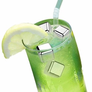 Reusable Metal Ice Cube With Clamp Set
