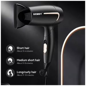 Kemey Mini Folding Hair Dryer - KM-6834
