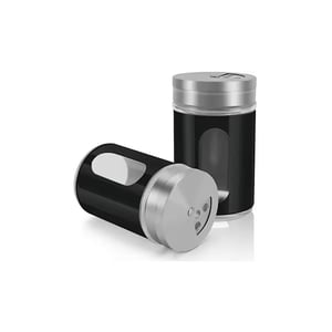 Stainless Steel Salt & Pepper Shakers - Black