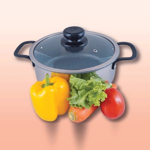 Non Stick Casserole With Glass Lid - 22cm •