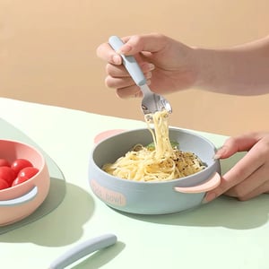 Children's Food Grade Silicone Gum Bowl - Ash