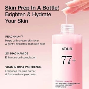Anua Peach 77% Niacin Essence Toner 250ml•