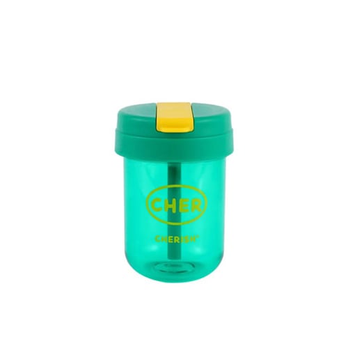 Large Capacity Anti-fade Pretty Wide Straw Cup 300ml - Green