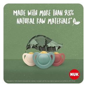 NUK For Nature Latex Soother 0-6m - 2p (0652)