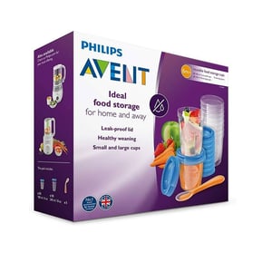 Philips Avent Ideal Reusable Food Storage Cups for Home & Away (1862)