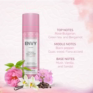 Envy French Collection Fragrance Deodorant Spray For Women 120ml - Victoria  •