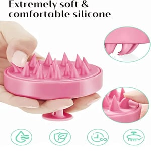 Sweet Beauty Silicone Hair Scalp Massage Brush - Baby Pink