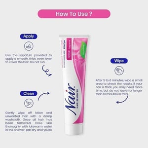 Nair Rose Fragrance Hair Removal Cream 110g •