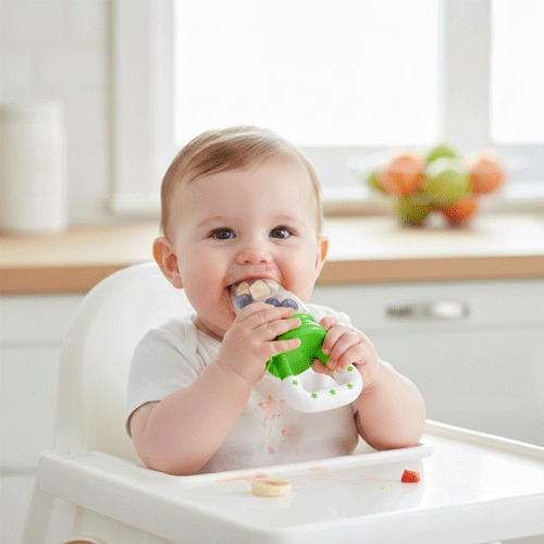 AVEAT Baby Fruit & Vegetable Food Mesh Feeder (6m-12m) - Green