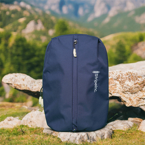 Stripelnc Exclusive Travel Backpack - Solid Navy Blue