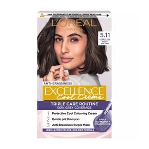L'Oreal Paris Excellence Cool Creme Haircolour - 5.11 Ultra Ash Light Brown•