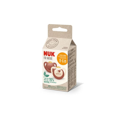 NUK For Nature Latex Soother 0-6m - 2p (0652)