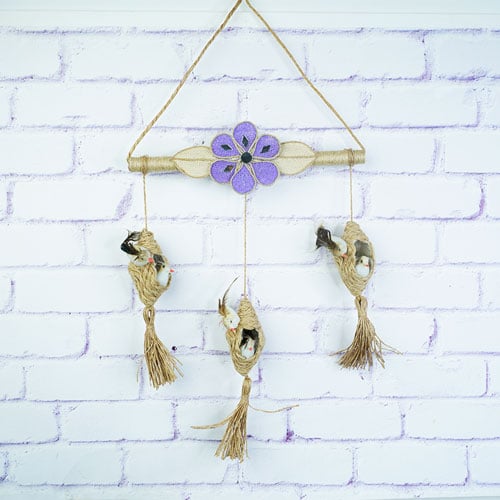 Wall Hanging Hand Craft Jute Nest - Lavender