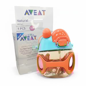 AVEAT Water Bottle With Handle & Strap For Baby (0m+) - Orange