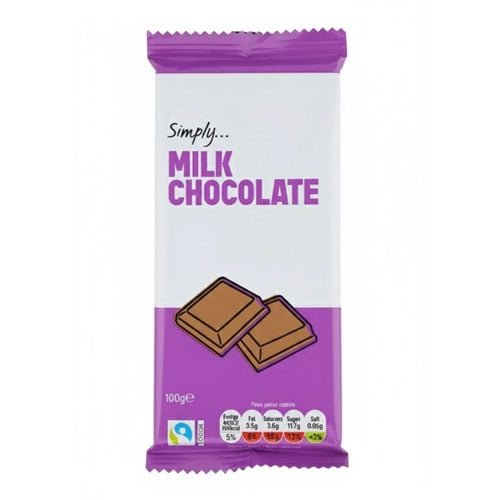 Simply Milk Chocolate 100g  •