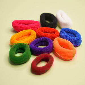 Multi-Colour Rubber Hair Band - 10pcs