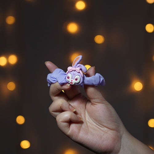 Girls Net Scrunchie Elastic Hair Band - Lavender Stella Lou