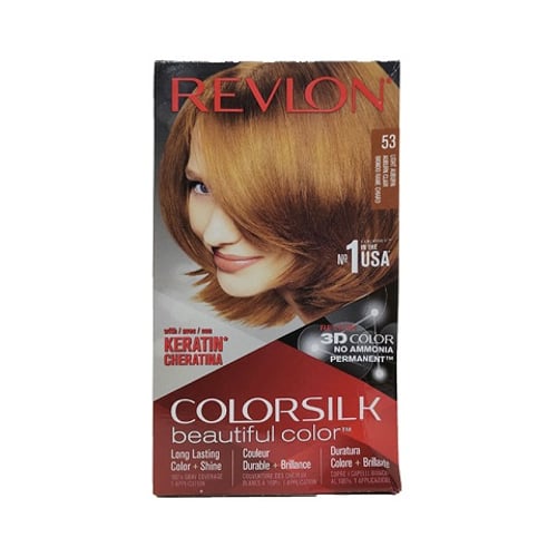 Revlon ColorSilk Beautiful 3D Hair Color - 53 Light Auburn  •