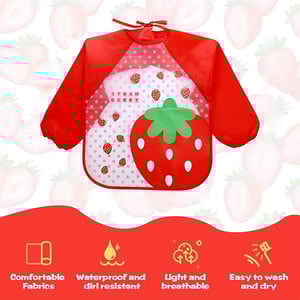 Semi Transparent Bib Apron - Red Strawberry