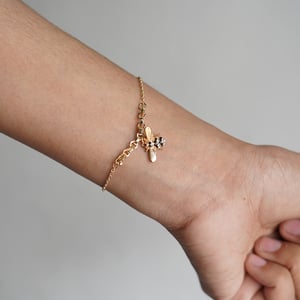 Simple Micro Paved Zircon Thin Bracelet - Golden (E1)
