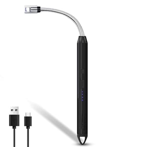 BBQ USB Rechargeable Flexible Electric Lighter - Black