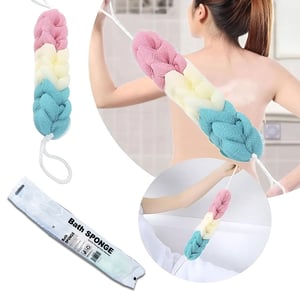 JunMei Spa Long Bath Sponge - Pink Cream Deep Teal Blue