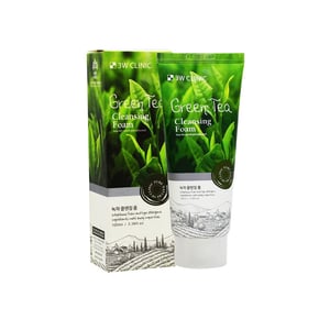 3W Clinic Green Tea Cleansing Foam 100ml •