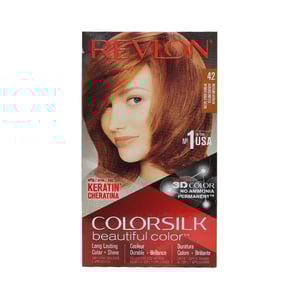 Revlon ColorSilk Beautiful 3D Hair Color - 42 Medium Auburn  •
