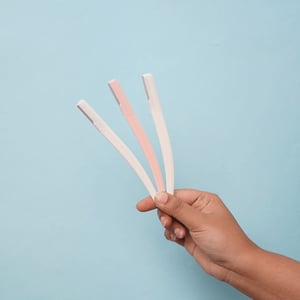 Keli Eyebrow Razor 3pcs (TM1208) - Off-White Peach Pink Off-White