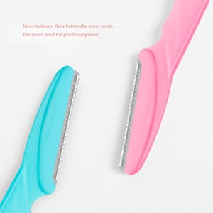 Tinkle Eyebrow Razor - Tan Pink Teal Blue