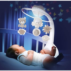 Infantino 3-in-1 Projector Musical Mobile For Baby - Grey (9159)