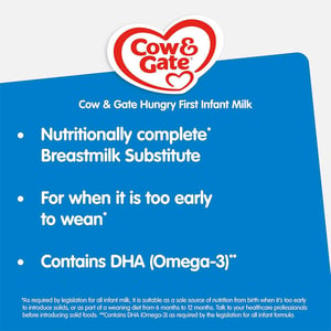 Cow & Gate Hungry First Infant Formula Milk From Birth 800gm•
