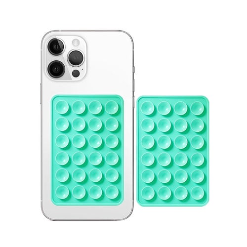 Adhesive Silicone Suction Phone Holder - Light Aqua