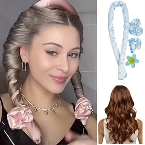 Heatless Hair Curler Accessories Set - Sky Blue